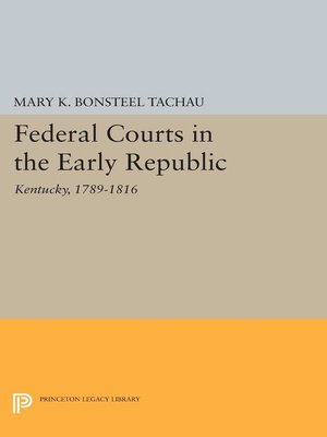 cover image of Federal Courts in the Early Republic